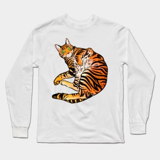 Green Eye Tiger Tabby Long Sleeve T-Shirt